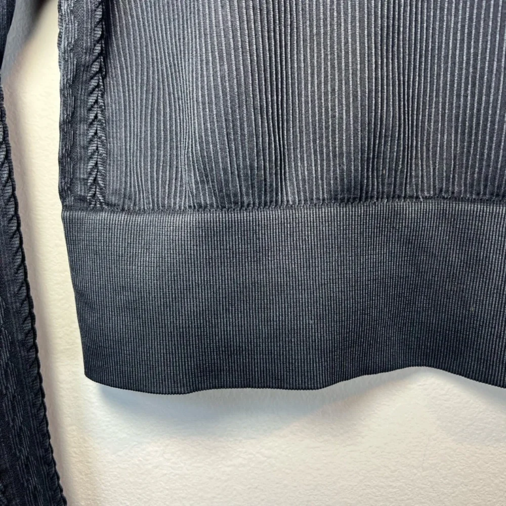 Offline By Aerie Seamless Cable Square Neck Ribbed Top Shirt Black NEW Womens XL - Picture 15 of 15